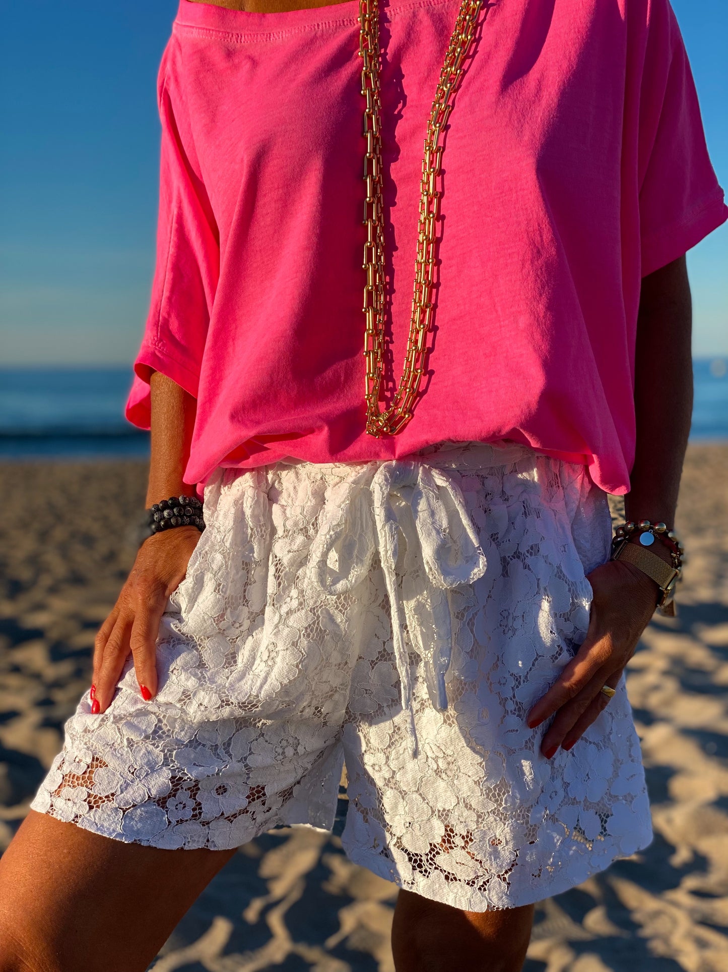 SHORT ENCAJE ESTHER BLANCO