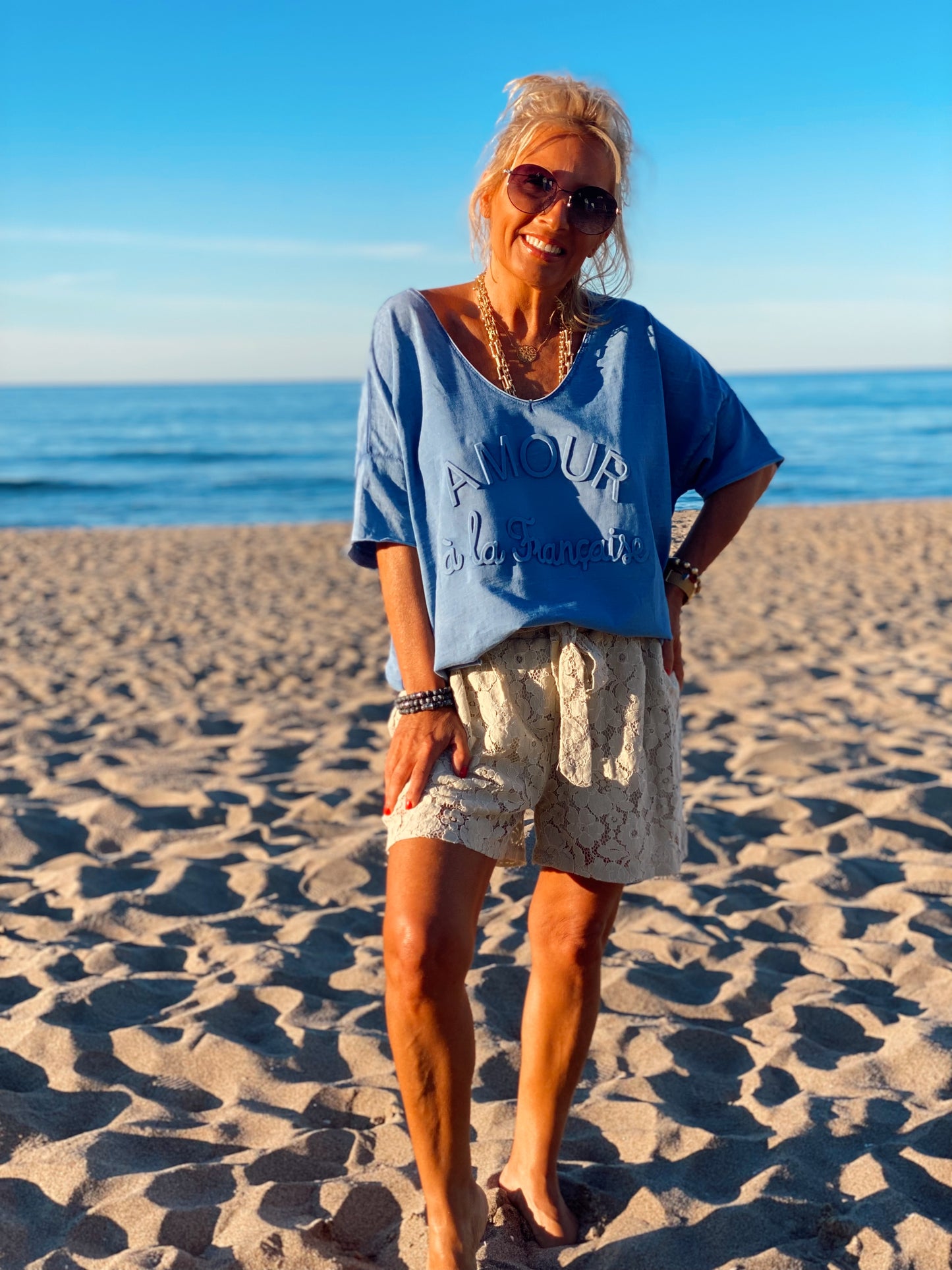 SHORT ENCAJE ESTHER BEIGE