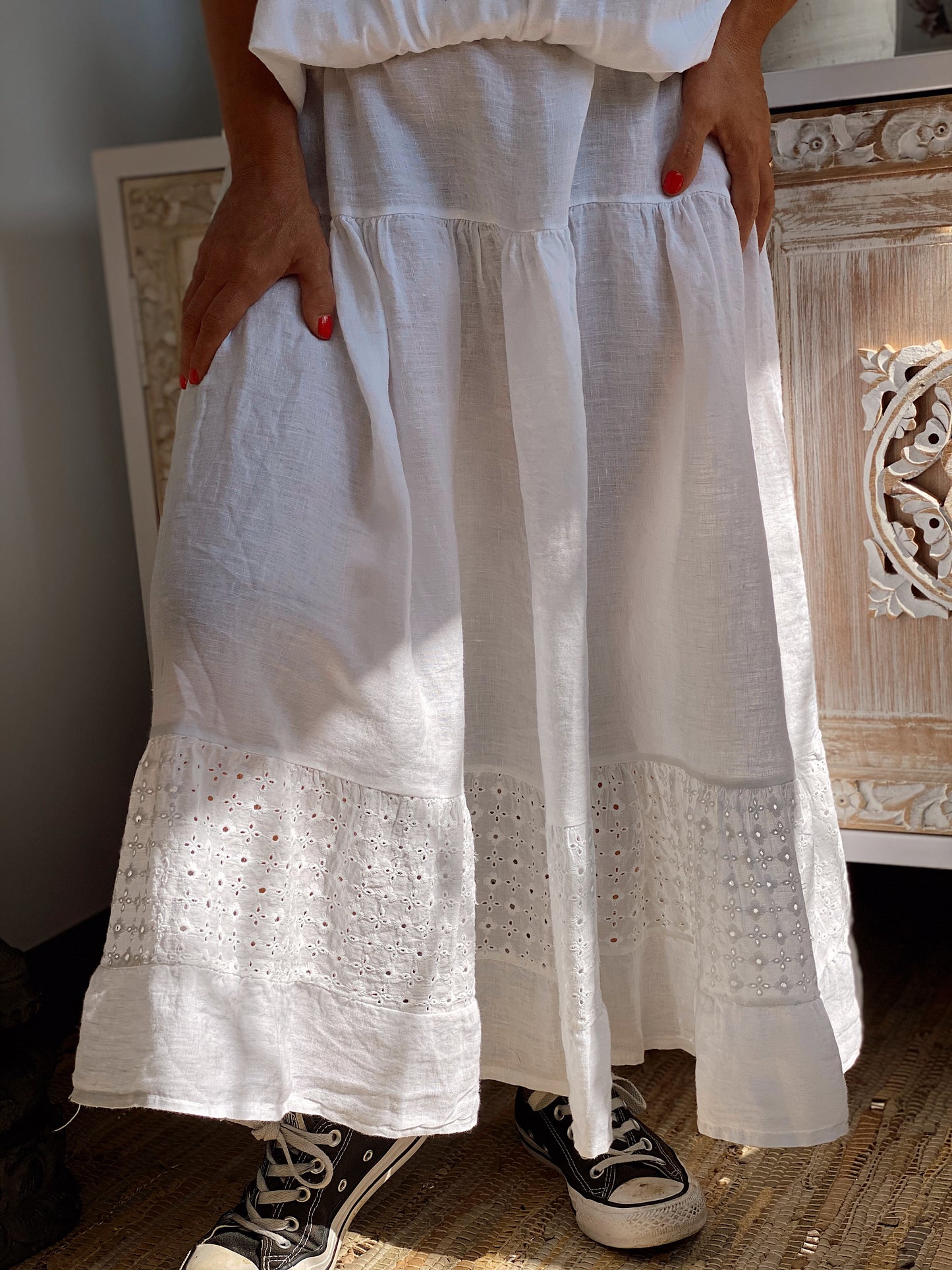 FALDA LARGA LIBERTY BLANCA