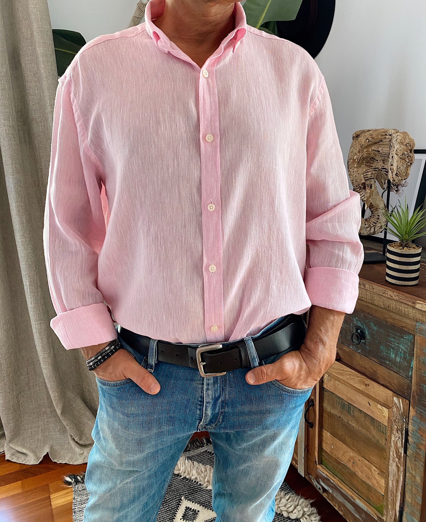 CAMISA LINO PATRICIO ROSA