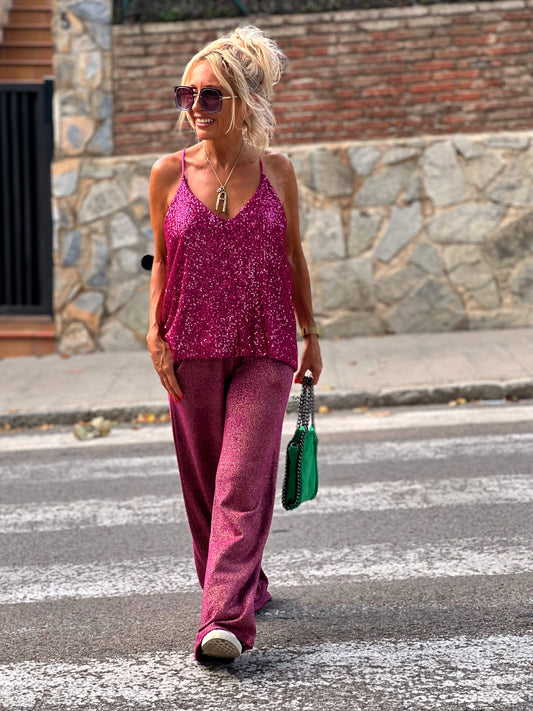 PANTALON BRILLANTE MEDLEY ROSA