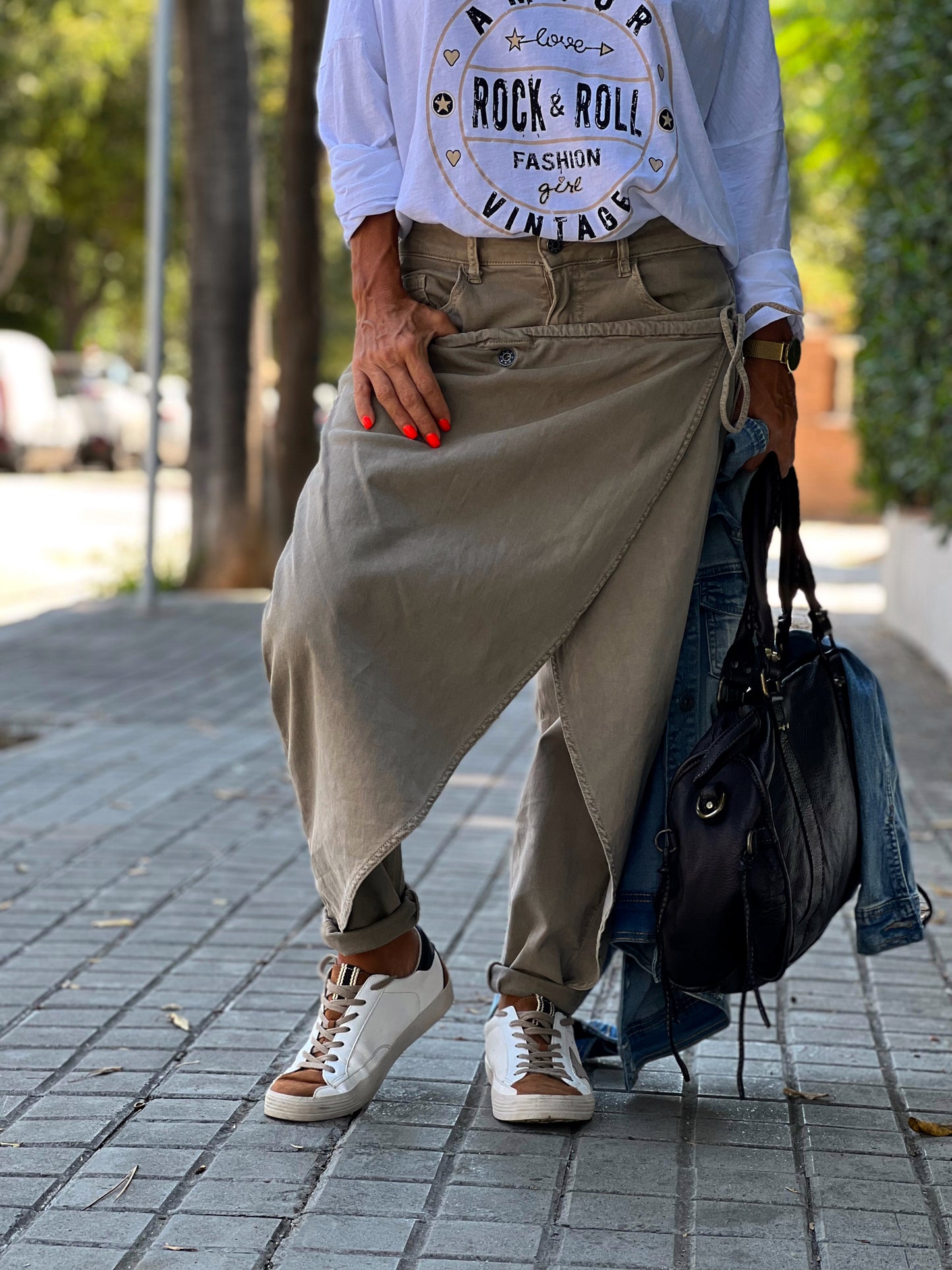 PANTALON DELANTAL BEIGE