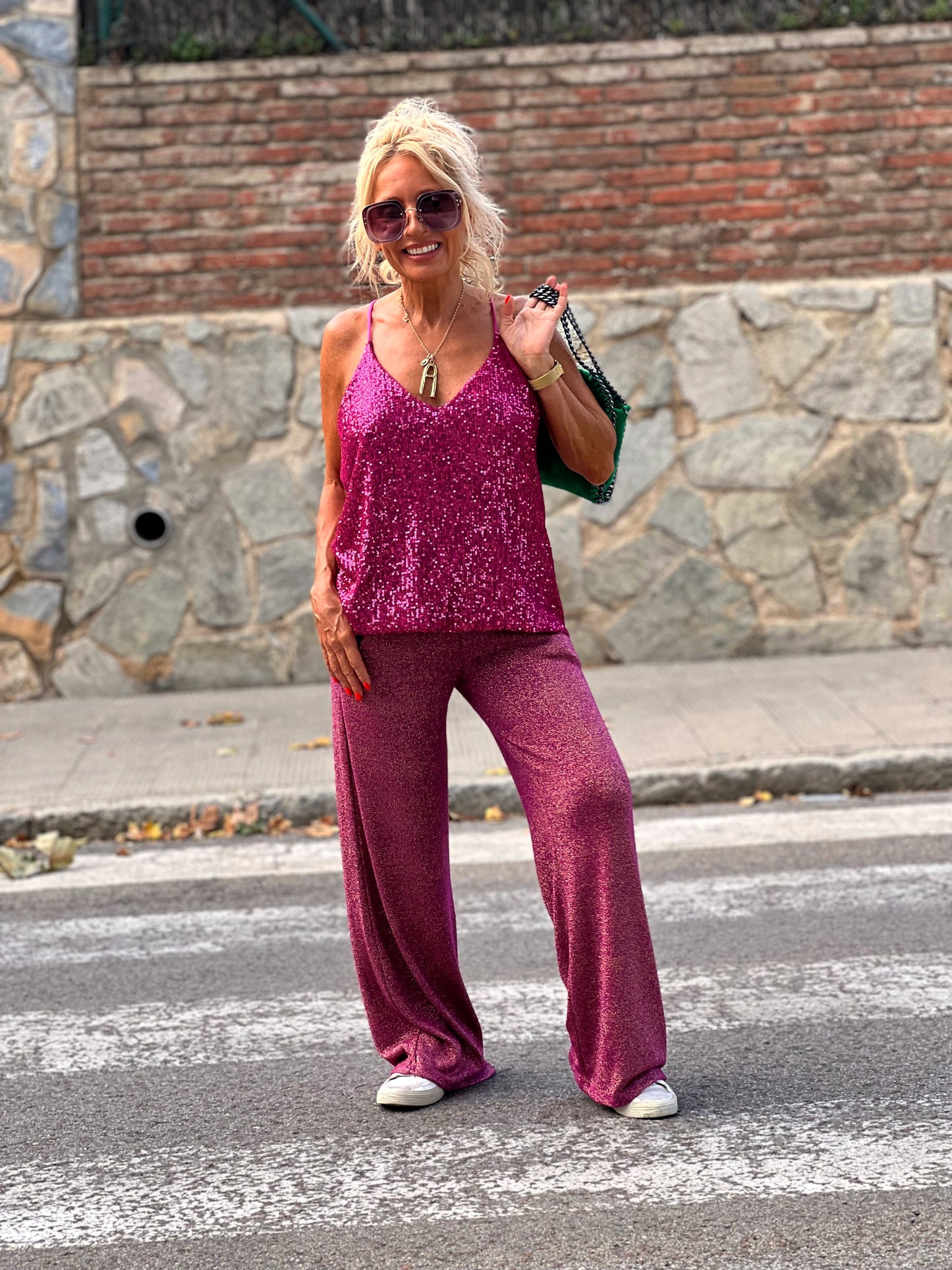 PANTALON BRILLANTE MEDLEY ROSA